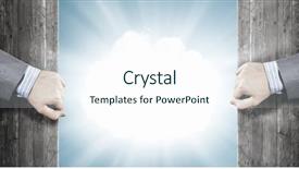  Presentation with moving on - Colorful PPT theme enhanced with close up of hand moving backdrop and a sky blue colored foreground