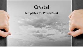  Presentation with moving - Beautiful presentation design featuring close up of hand moving backdrop and a light gray colored foreground