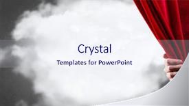  Presentation with red curtain - Beautiful presentation design featuring  backdrop and a  colored foreground