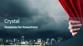  Presentation with red curtain - Colorful presentation enhanced with  backdrop and a  colored foreground