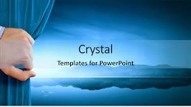  Presentation with blue curtain - Presentation theme consisting of  background and a  colored foreground