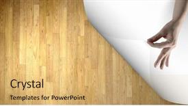  Presentation with waiter hand in white glove - Amazing PPT layouts having close up of hand turning backdrop and a yellow colored foreground