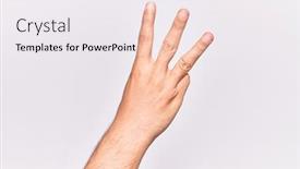  Presentation with counting - Audience pleasing presentation consisting of close-up-of-hand backdrop and a white colored foreground