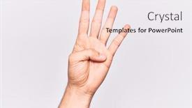  Presentation with counting - Amazing slides having close-up-of-hand backdrop and a sky blue colored foreground