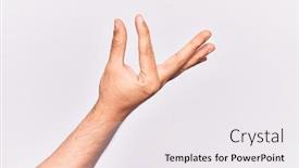  Presentation with fingers - PPT theme enhanced with close-up-of-hand background and a white colored foreground