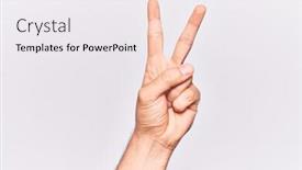  Presentation with counting - Amazing PPT layouts having close-up-of-hand backdrop and a white colored foreground