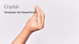  Presentation with movement - Amazing presentation theme having close-up-of-hand backdrop and a white colored foreground