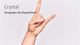  Presentation with roll - Presentation theme with close-up-of-hand background and a white colored foreground