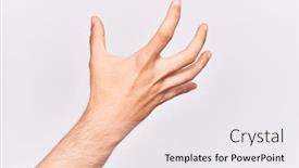  Presentation with violence - Audience pleasing theme consisting of close-up-of-hand backdrop and a white colored foreground