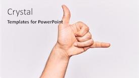  Presentation with hawaiian - PPT layouts featuring close-up-of-hand background and a white colored foreground