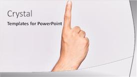  Presentation with understanding - Cool new slides with close-up-of-hand backdrop and a white colored foreground