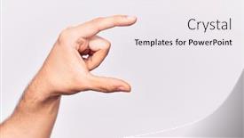  Presentation with space - Presentation theme enhanced with close-up-of-hand background and a white colored foreground