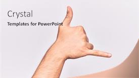  Presentation with hawaiian - Colorful PPT theme enhanced with close-up-of-hand backdrop and a white colored foreground