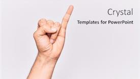  Presentation with commitment - Audience pleasing slide deck consisting of close-up-of-hand backdrop and a white colored foreground