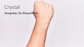  Presentation with force - Audience pleasing slide deck consisting of close-up-of-hand backdrop and a white colored foreground