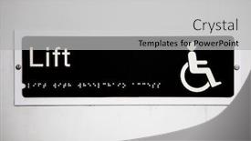  Presentation with elevator - Beautiful PPT theme featuring close-up-of-handicapped-elevator backdrop and a light gray colored foreground