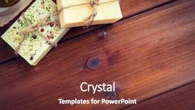  Presentation with eco soap - Presentation with close up of handmade soap background and a tawny brown colored foreground