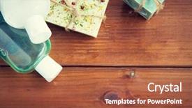  Presentation with eco soap - Presentation featuring close up of handmade soap background and a red colored foreground