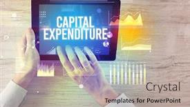  Presentation with expenditure - Amazing PPT layouts having close-up-of-hands-holding backdrop and a mint green colored foreground