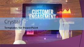  Presentation with engagement - Cool new PPT theme with close-up-of-hands-holding backdrop and a light blue colored foreground