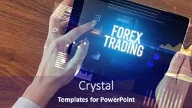  Presentation with forex trading - Amazing PPT theme having close-up-of-hands-holding backdrop and a navy blue colored foreground
