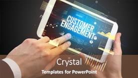  Presentation with engagement - PPT layouts featuring close-up-of-hands-holding background and a coral colored foreground