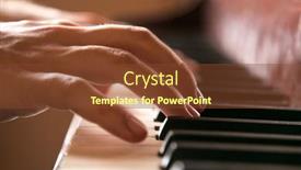  Presentation with piano - Slides consisting of close-up-of-hands-playing background and a tawny brown colored foreground