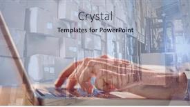  Presentation with ecommerce - Presentation design having close-up-of-hands background and a light blue colored foreground