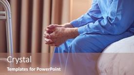  Presentation with covid bed - Slides enhanced with close-up-of-hands background and a coral colored foreground