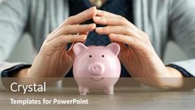  Presentation with investment money - Amazing slide deck having close-up-of-hands backdrop and a violet colored foreground