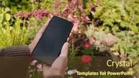  Presentation with green screen - Slides having close-up-of-hands background and a  colored foreground