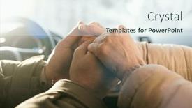  Presentation with rest - PPT layouts enhanced with close-up-of-hands background and a sky blue colored foreground