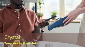  Presentation with terminal - Slide set enhanced with close-up-of-hands background and a tawny brown colored foreground