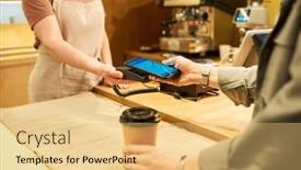  Presentation with contactless - Slide set featuring close-up-of-hands background and a yellow colored foreground