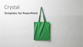  Presentation with green fashion - Theme with close-up-of-hanging-green background and a white colored foreground