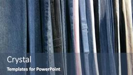  Presentation with trousers - Presentation theme with close-up-of-hanging-trousers background and a ocean colored foreground