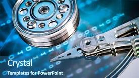  Presentation with hard disk - Presentation with bend in road warning sign on a forest road background and a gray colored foreground