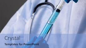  Presentation with chemical technology - Presentation theme enhanced with close-up-of-health-worker background and a light blue colored foreground