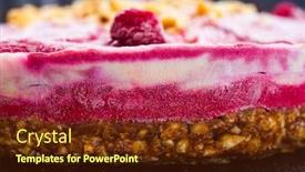  Presentation with healthy food - Cool new slide set with close-up-of-healthy-raw backdrop and a tawny brown colored foreground