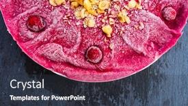  Presentation with healthy food - Presentation design enhanced with close-up-of-healthy-raw background and a tawny brown colored foreground