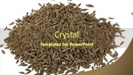  Presentation with cumin - Cool new PPT theme with close-up-of-heap backdrop and a tawny brown colored foreground