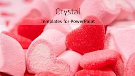  Presentation with candy heart - Beautiful PPT layouts featuring close-up-of-heart-shaped backdrop and a coral colored foreground