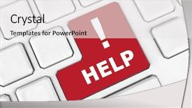  Presentation with keyboard - Slides having close up of help keyboard background and a white colored foreground