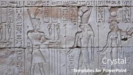 Presentation with egypt - Beautiful PPT theme featuring close-up-of-hieroglyphics backdrop and a gray colored foreground