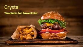  Presentation with burgers - Theme featuring close-up-of-home-made background and a tawny brown colored foreground