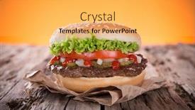  Presentation with burgers - Audience pleasing slide deck consisting of close-up-of-home-made backdrop and a yellow colored foreground