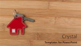  Presentation with keys - Colorful PPT layouts enhanced with close-up-of-house-keys backdrop and a coral colored foreground