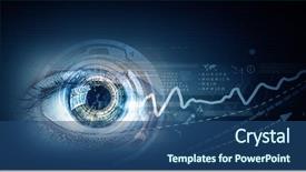  Presentation with human eye - Beautiful presentation design featuring close up of human eye backdrop and a  colored foreground