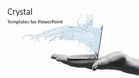  Presentation with human - Audience pleasing slide deck consisting of close-up-of-human-hand backdrop and a white colored foreground