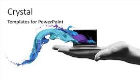  Presentation with human hip replacement xray anatomy - Slide set with close-up-of-human-hand background and a white colored foreground